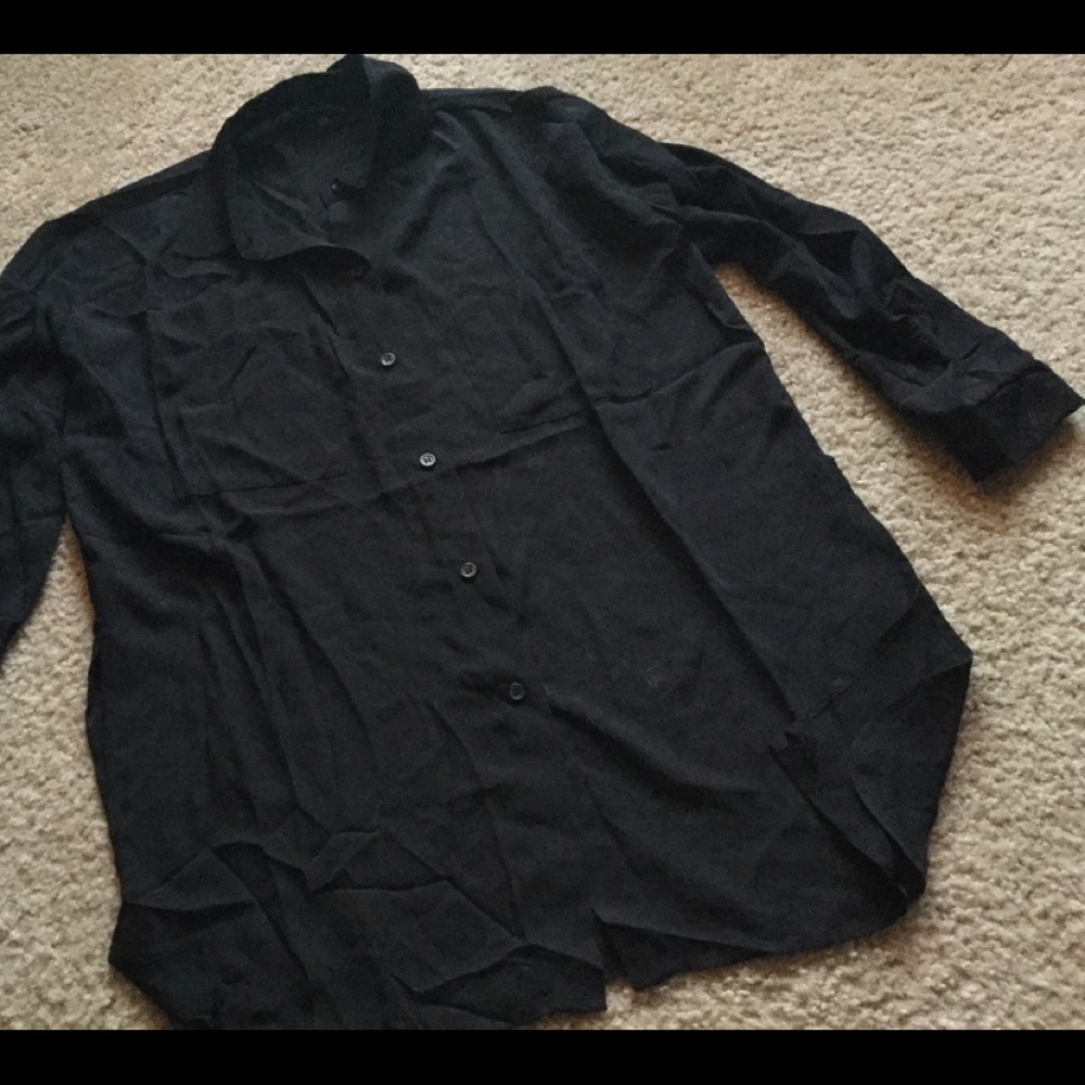 Shinestar Black Long Sleeve Blouse